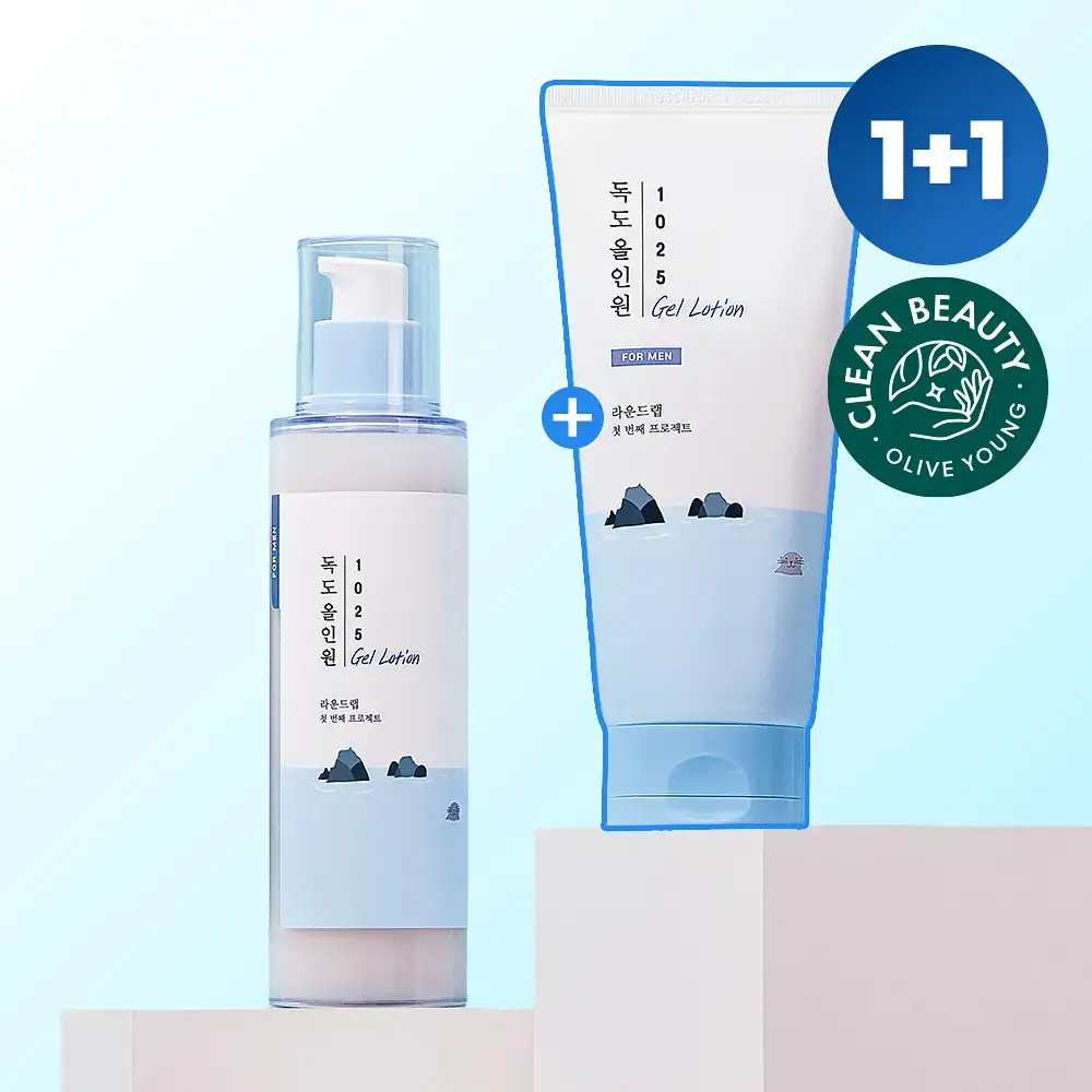 [지성피부/유분케어] 라운드랩 포 맨 1025 독도 올인원 젤로션 200ml+200ml